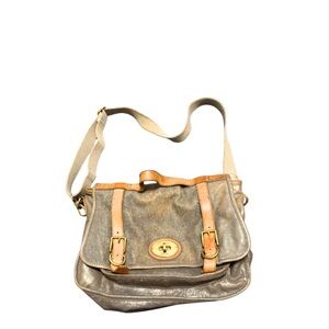 Fossil Brand Stylish Satchel Tan and Brown Women's Bag